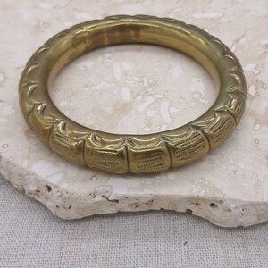 VTG Brass Bracelet Indian Style Bell Bangle